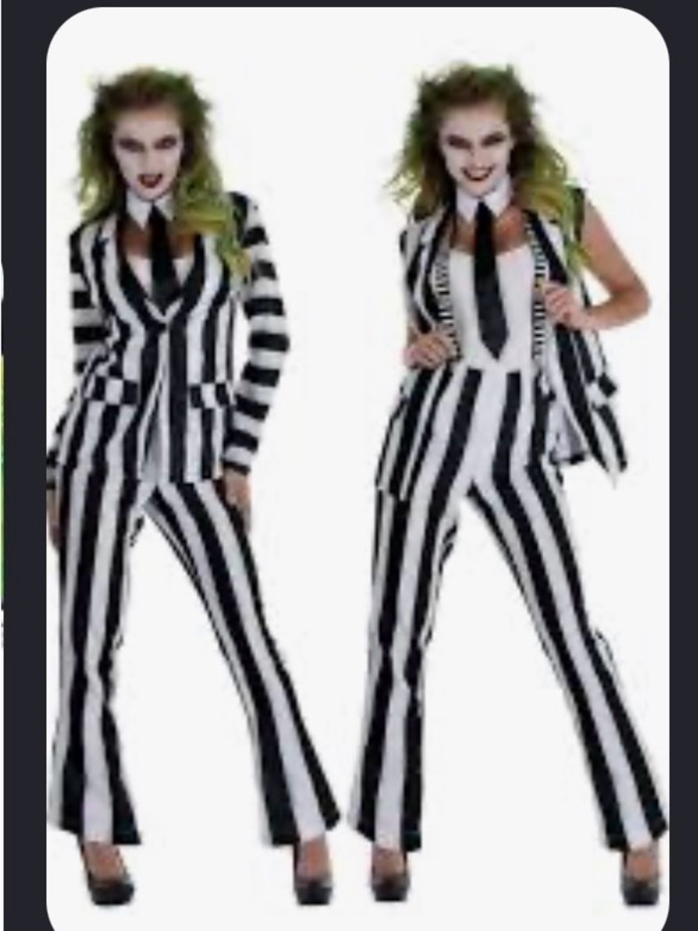 Women's Beetlejuice 6-Piece Suit Costume (Adult Medium 6-8)